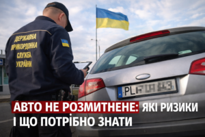 Авто не розмитнене та авто на польських номерах під час перевірки на кордоні
