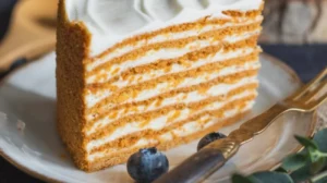 Медовий торт з кремом