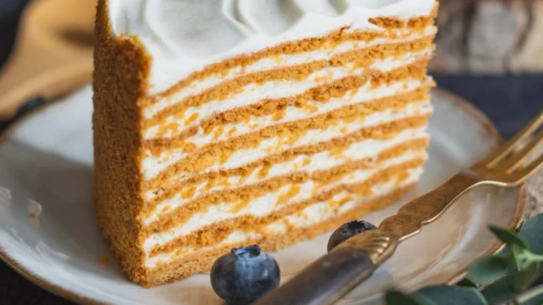 Медовий торт з кремом